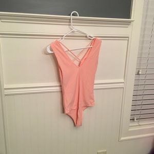 Peach bodysuit